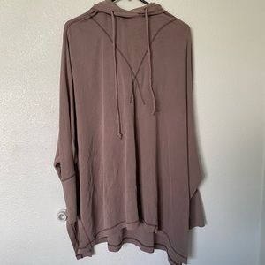 Free people flowy purple/taupe shirt sweater